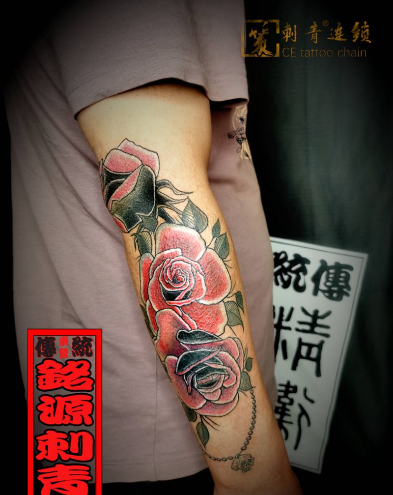 修改+添加遮盖纹身图片_手臂Old School遮盖纹身图案