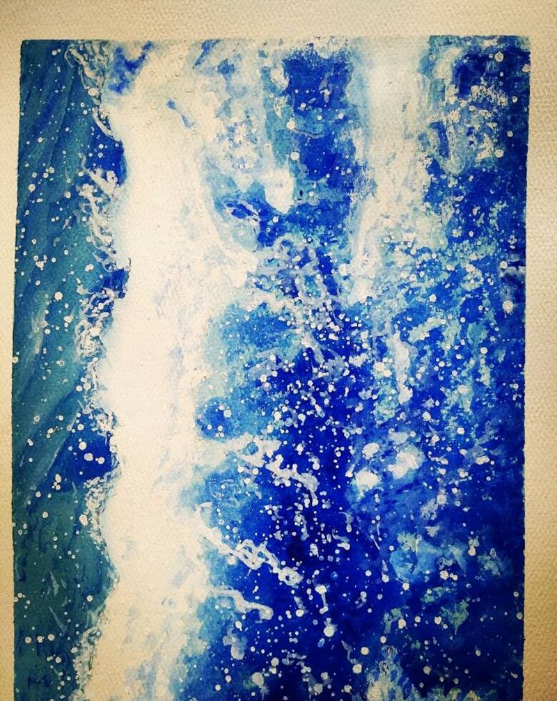 水浪花纹身图片