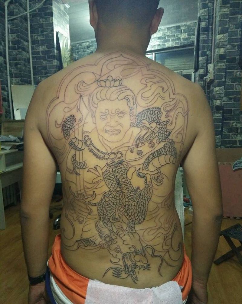 不动佛纹身图片