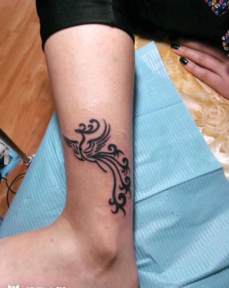 图腾凤纹身图片