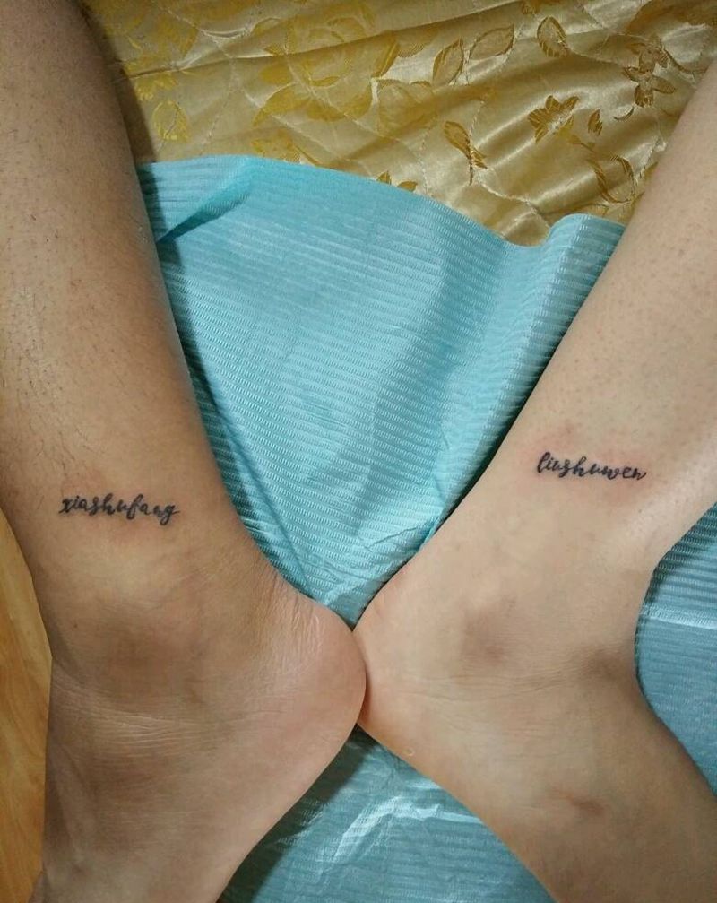 情侣小英文纹身图片