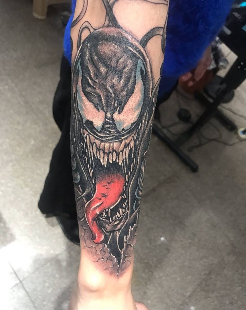 毒液纹身图片_手臂纹身图案