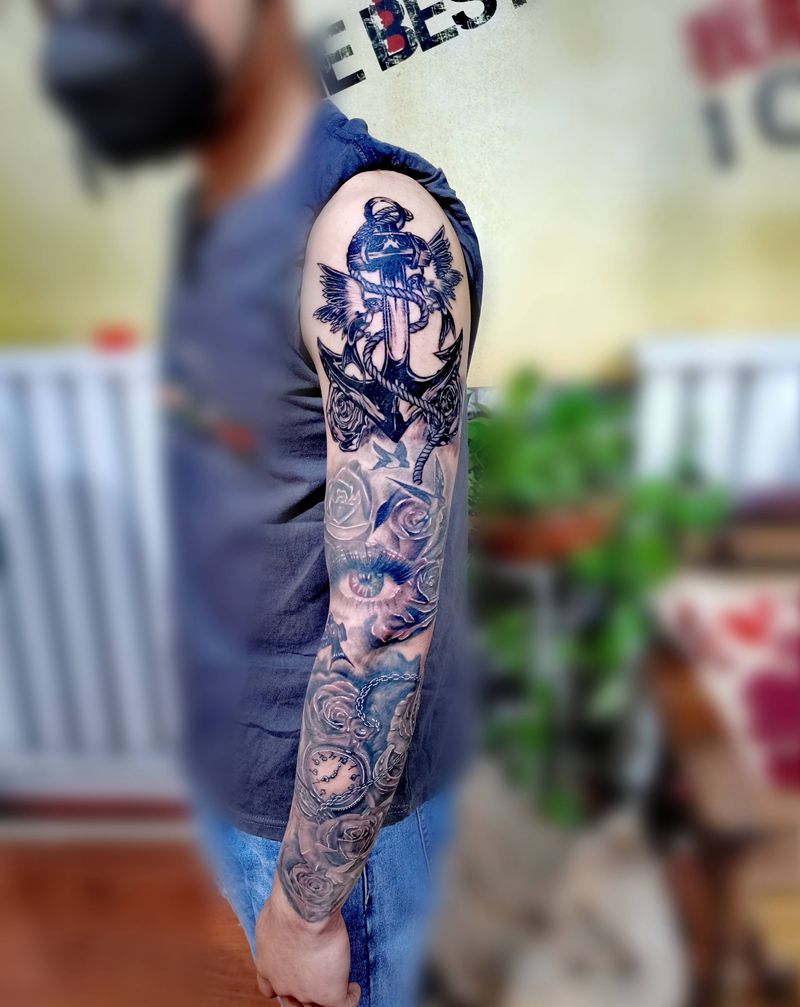 花臂纹身图片_手臂纹身图案