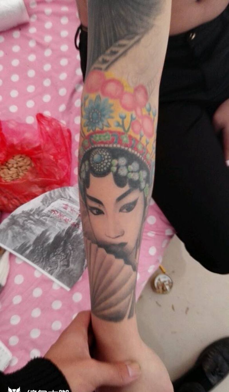 花臂恢复效果，改天继续未完纹身图片