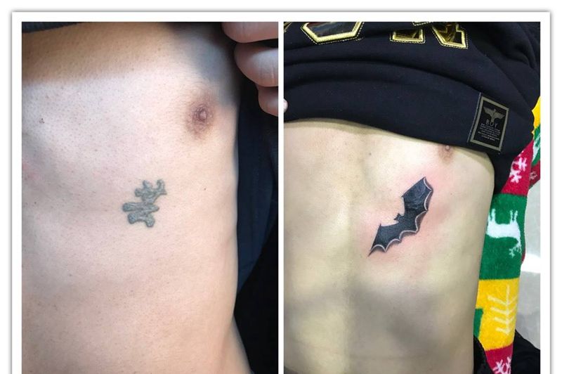 汉字遮盖纹身图片