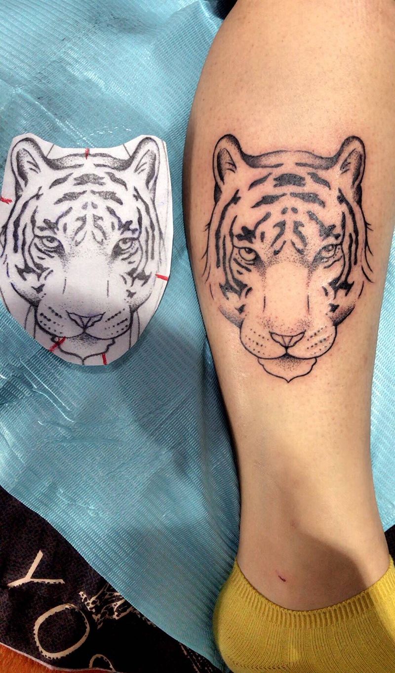 小老虎b纹身图片