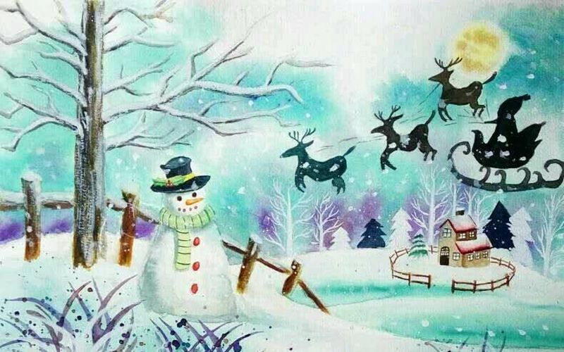 圣诞快乐纹身图片