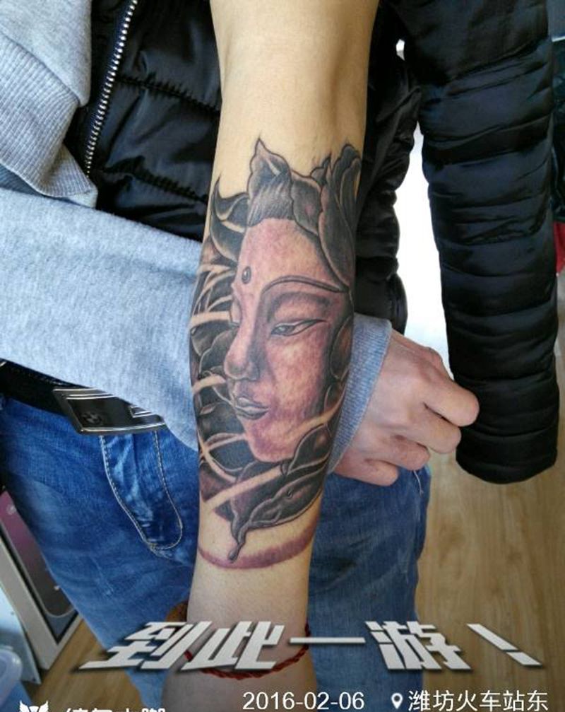 小臂佛,纹身图片