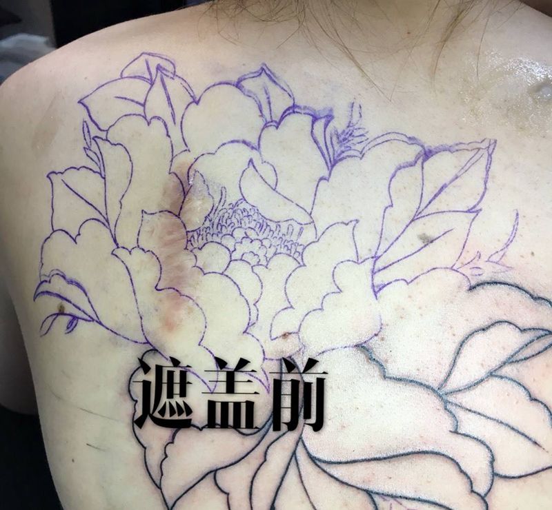 疤痕遮盖纹身图片