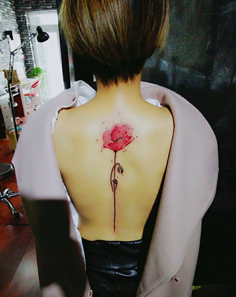 小花一朵朵纹身图片