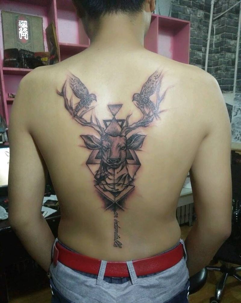 小鹿一只纹身图片