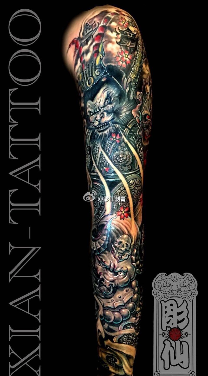 花臂纹身图片