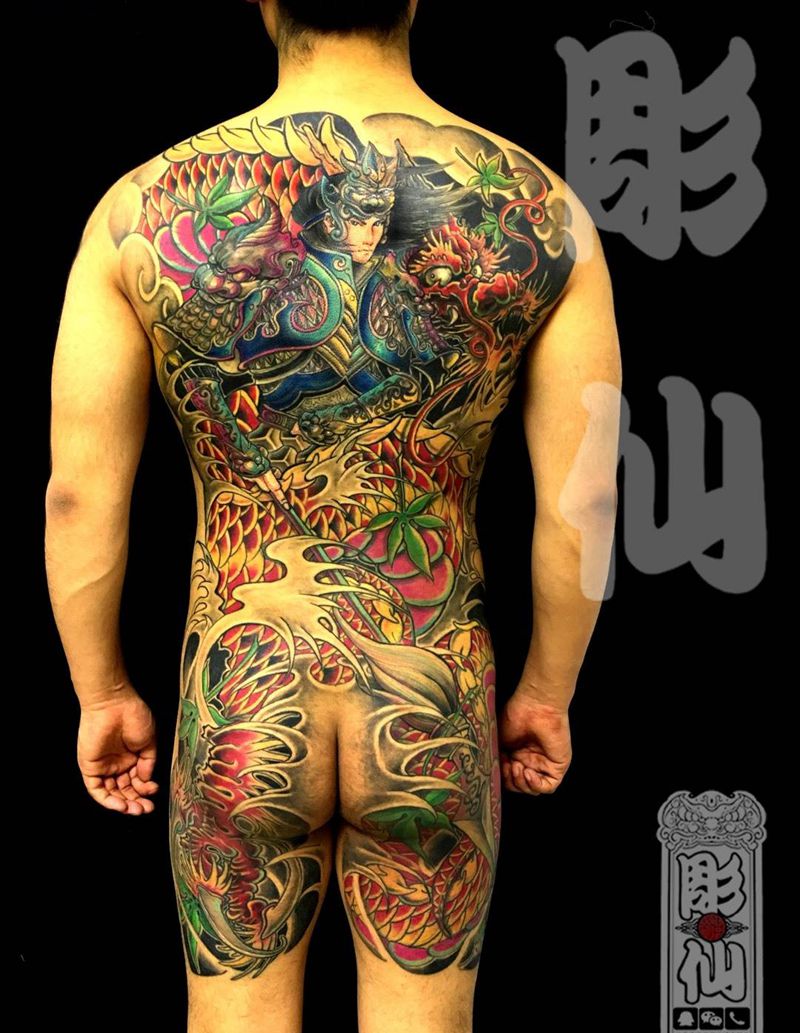 常胜御龙纹身图片