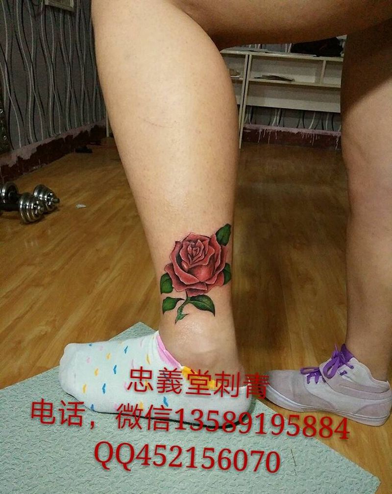 玫瑰花纹身图片