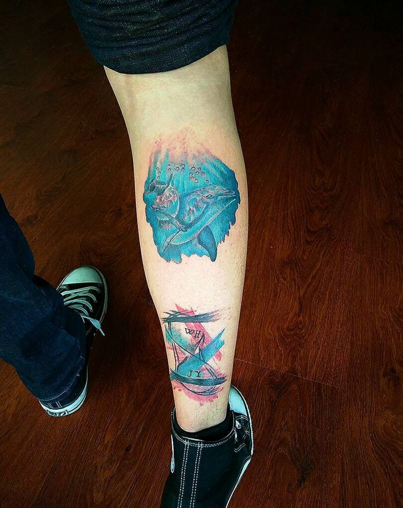 彩色迷你纹身图片