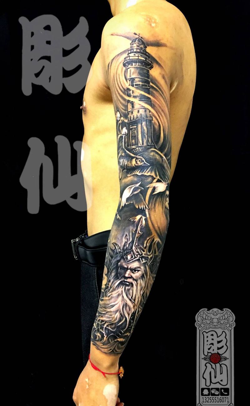 波塞冬纹身图片