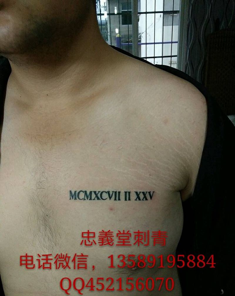 数字转换纹身图片