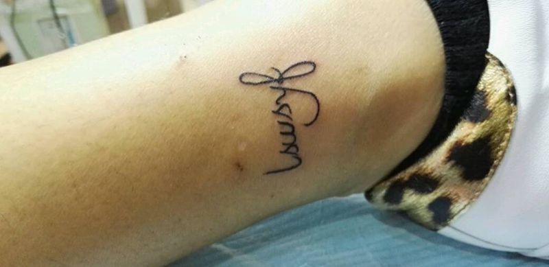 脚踝英文纹身图片_脚部欧美字符原创成品纹身图案