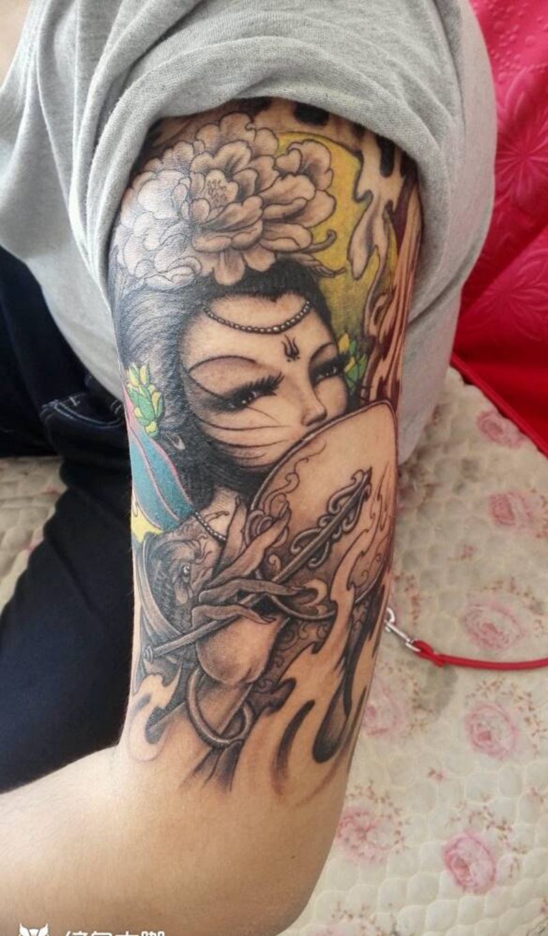 艺妓纹身图片