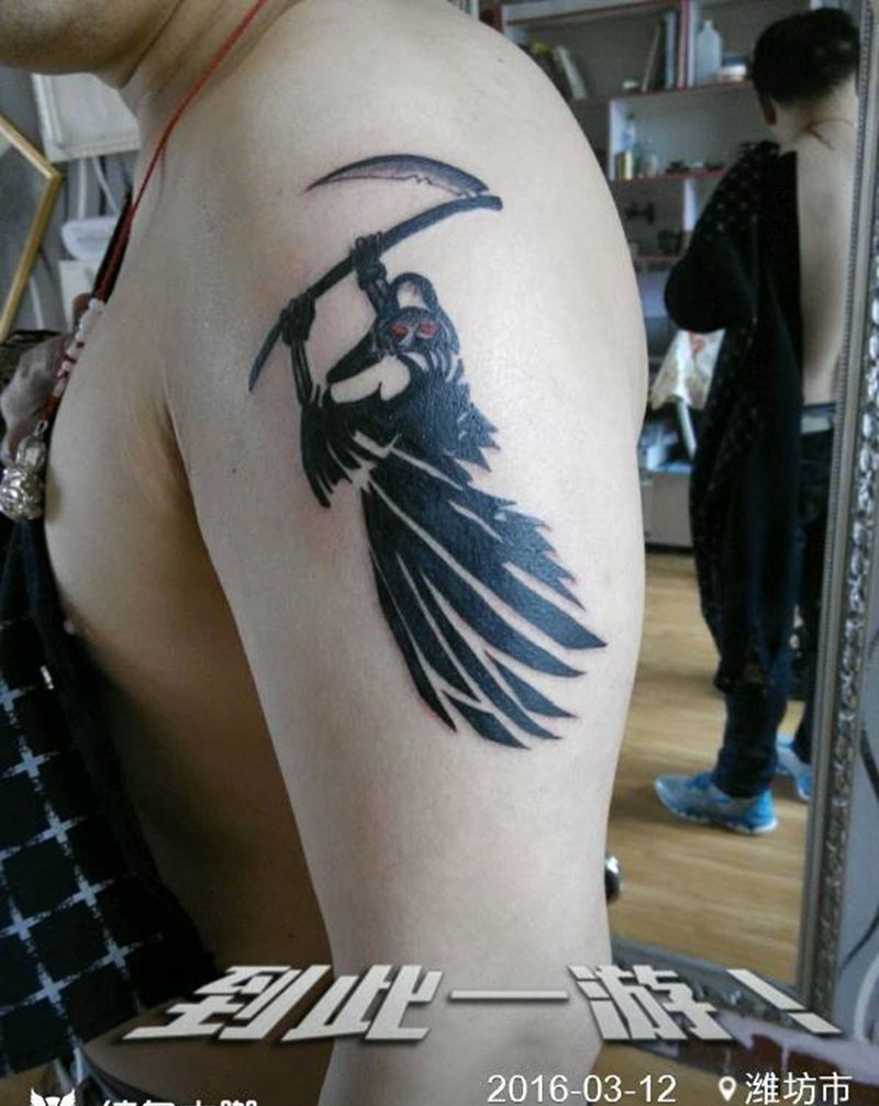 抽象死神图腾纹身图片