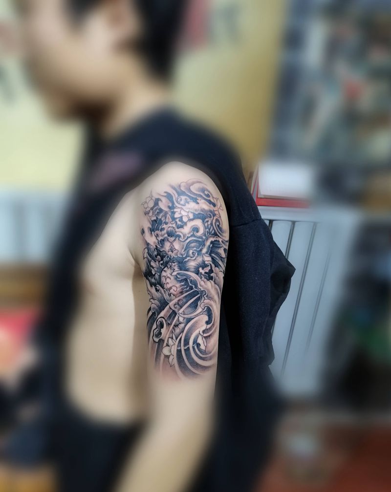 象神纹身图片_手臂纹身图案