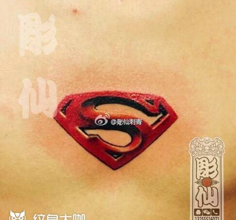 超人纹身图片