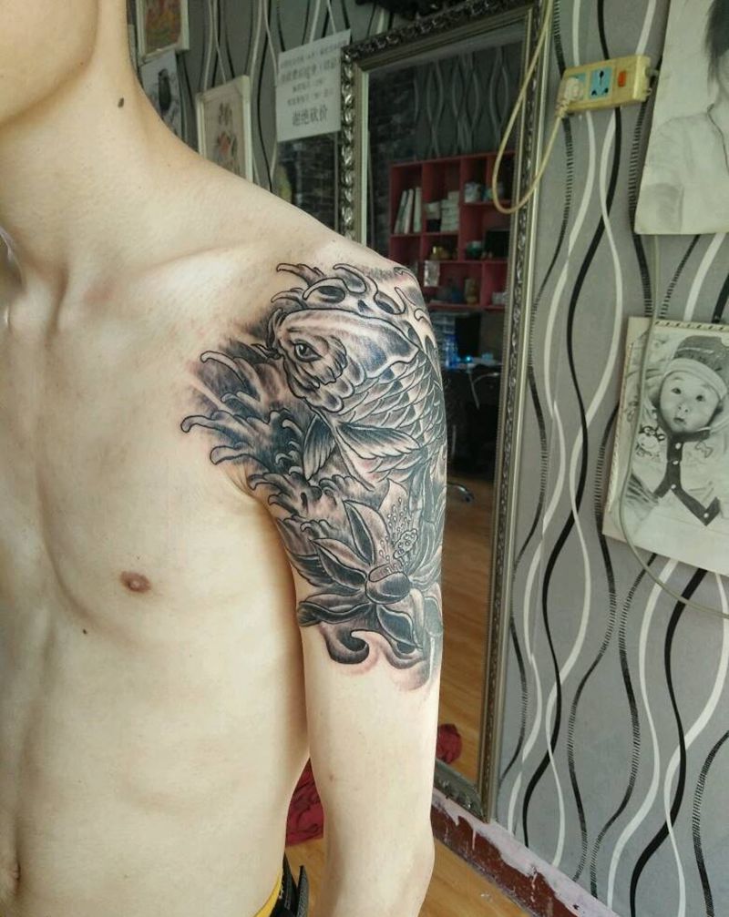 小鱼遮盖后纹身图片