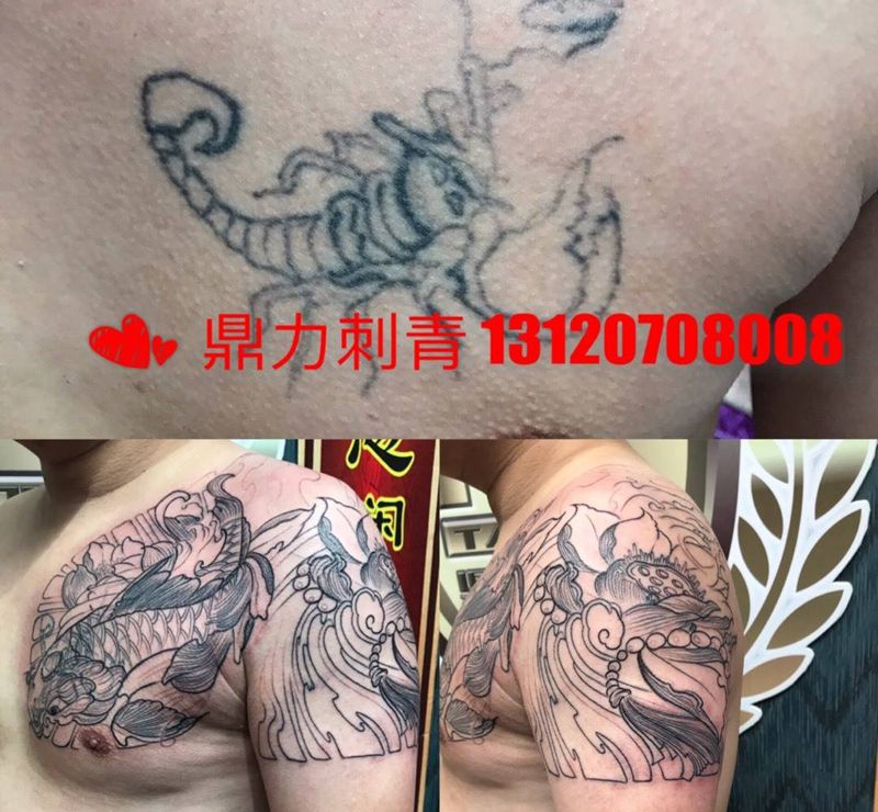 DL ~半甲遮盖纹身图片