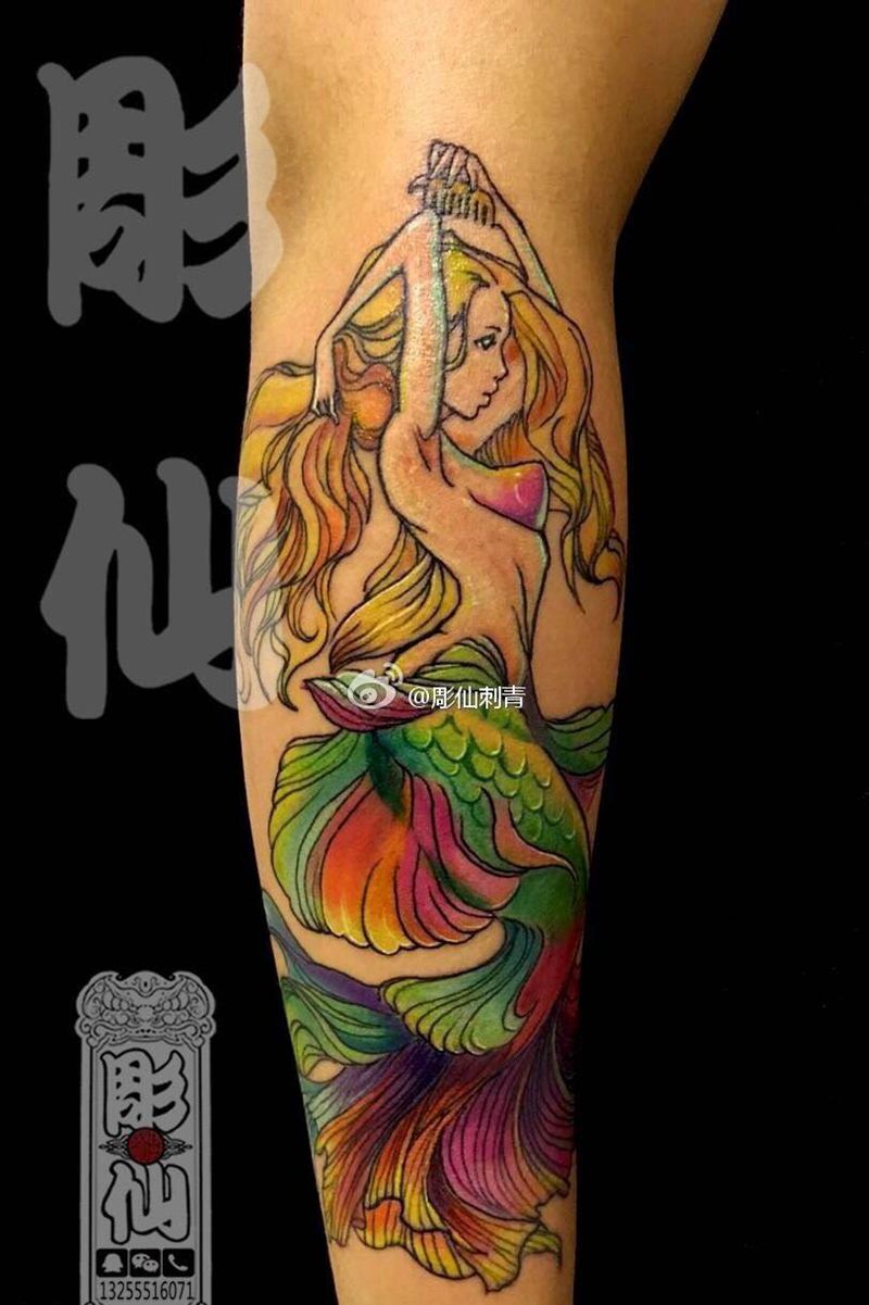人鱼纹身图片