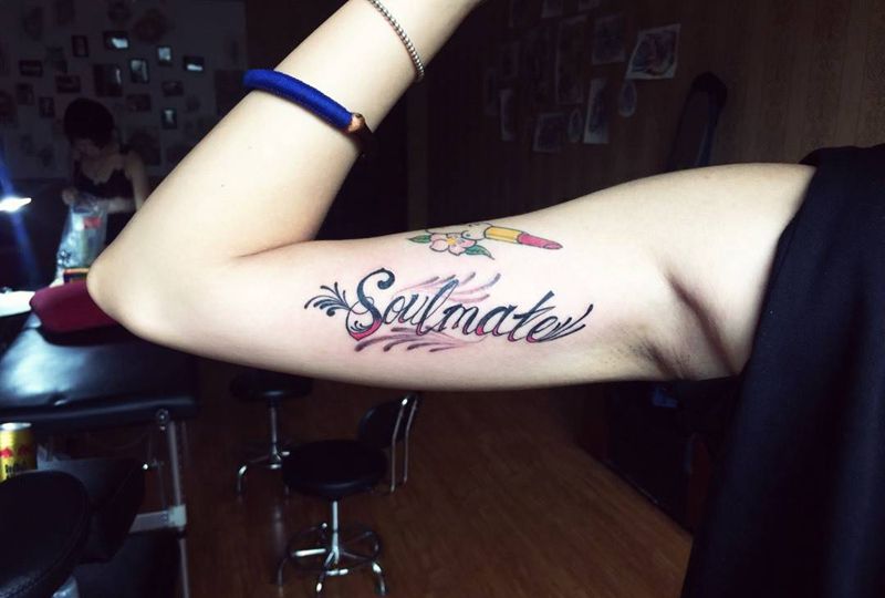 字母纹身图片_成品手臂欧美字符纹身图案