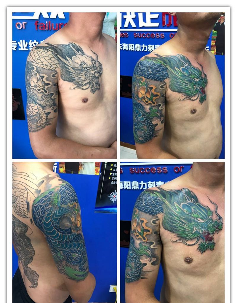 过肩龙纹身图片