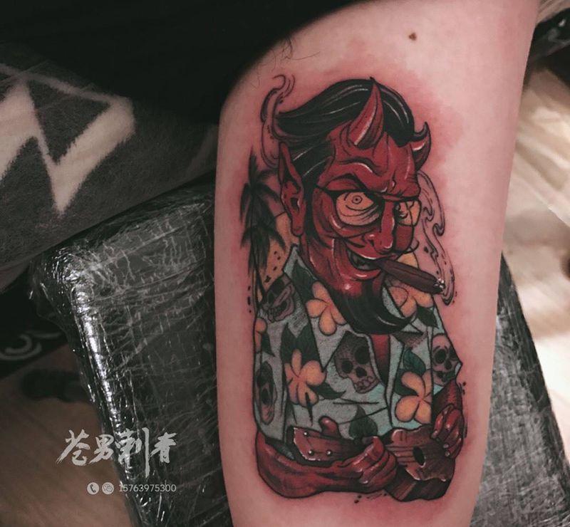 骚纹身图片_成品手臂纹身图案