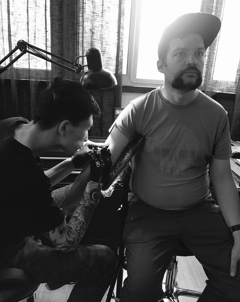 很想和他交流一下他的故事，只怪自己英语太差…纹身图片_成品纹身图案