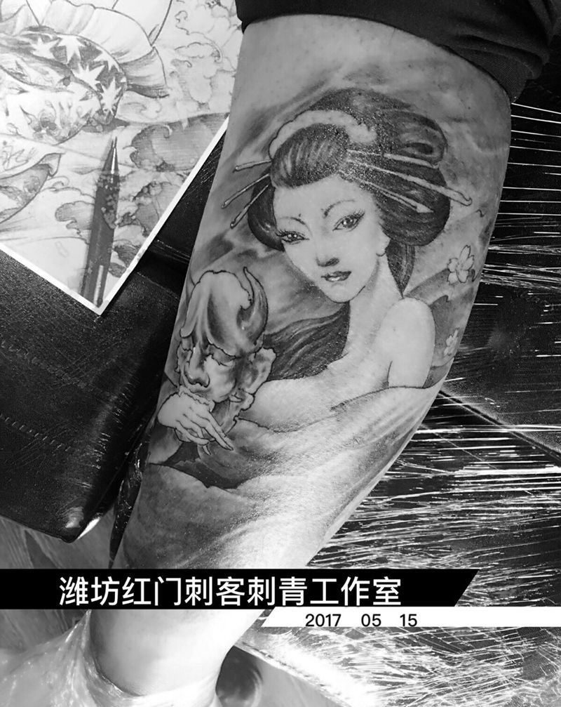 艺妓纹身图片