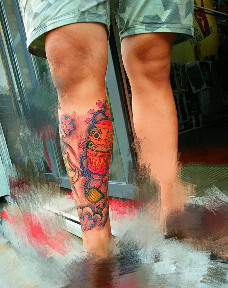 日本达摩纹身图片