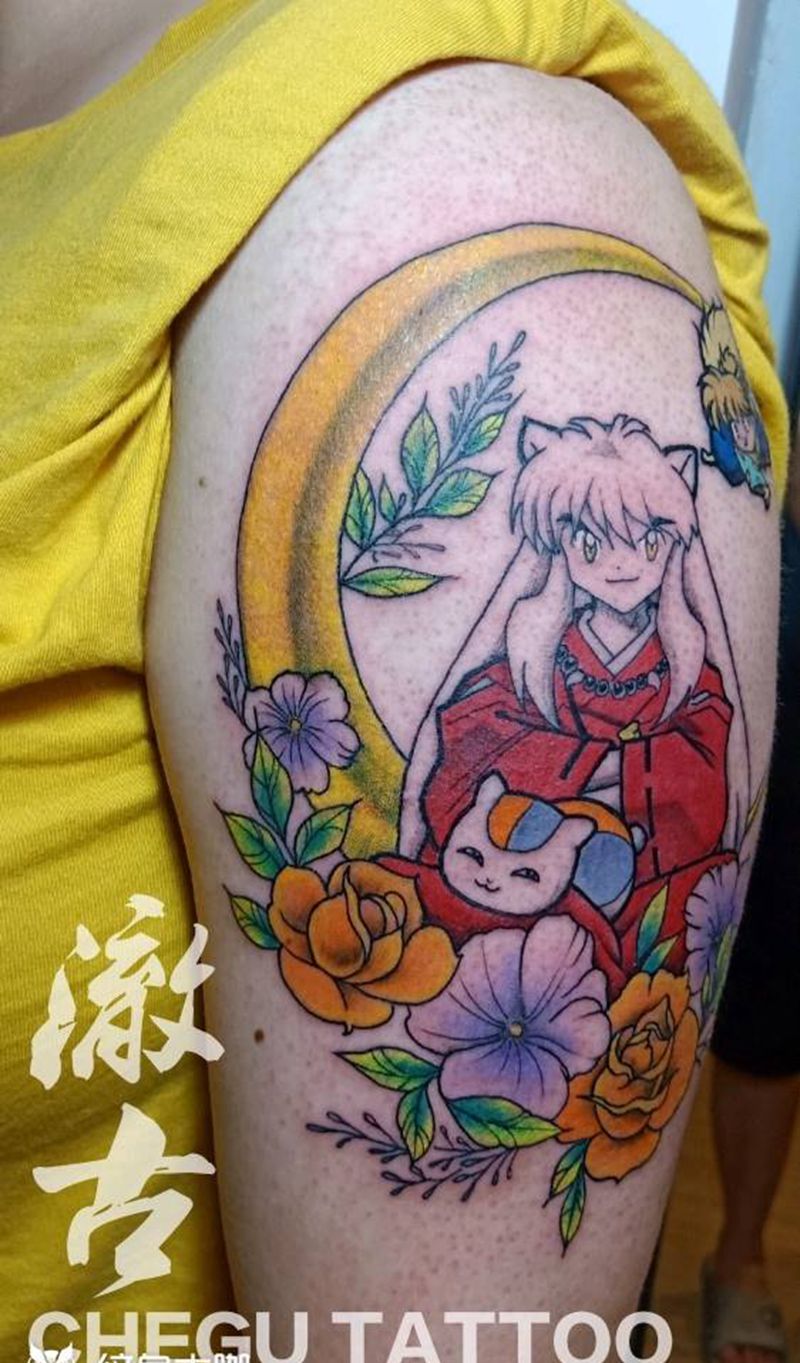 犬夜叉纹身图片_手臂New School纹身图案