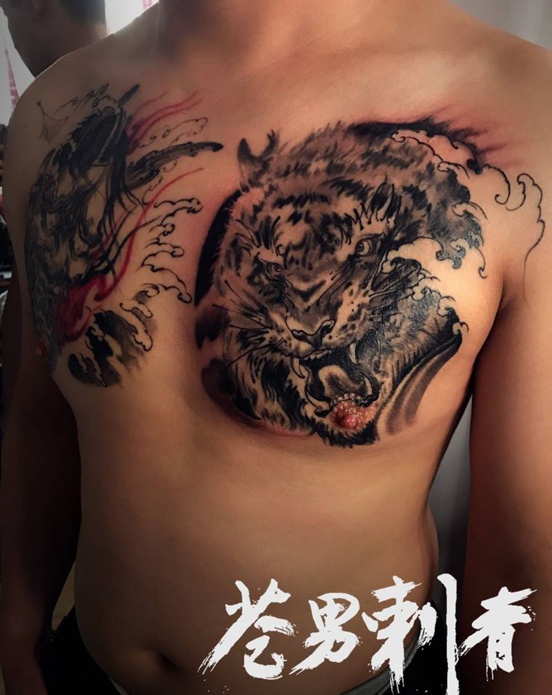 Tiger.纹身图片_成品传统动物纹身图案