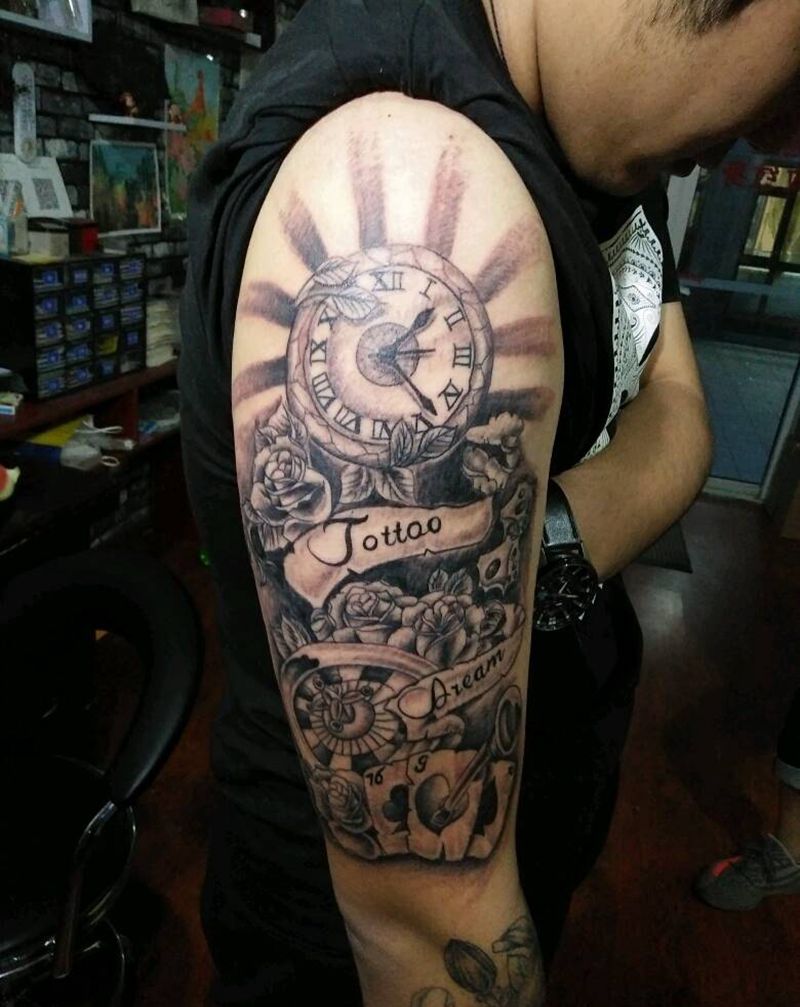 噢美大臂纹身图片