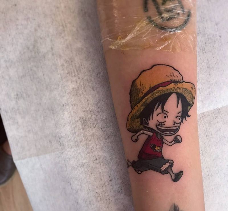 青春纹身图片_成品手臂清新纹身图案