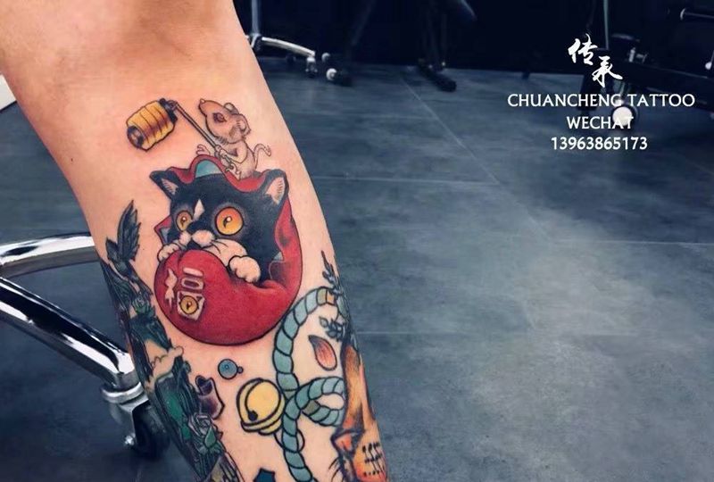 New  school纹身图片