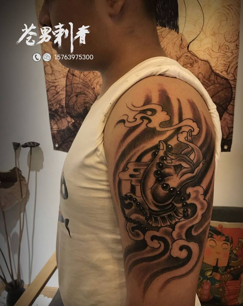 顾客自带图 略微修改 喜欢就好啊纹身图片_成品纹身图案