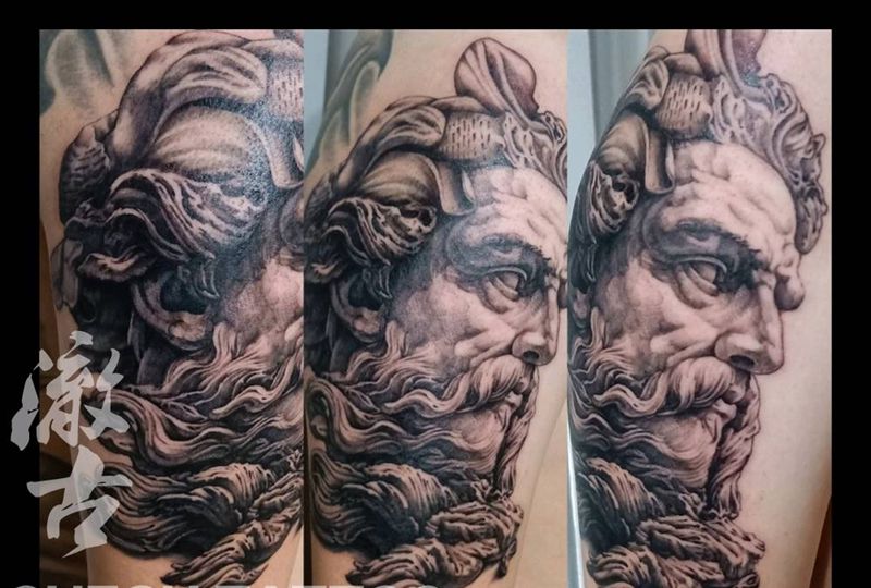 欧美石雕纹身图片