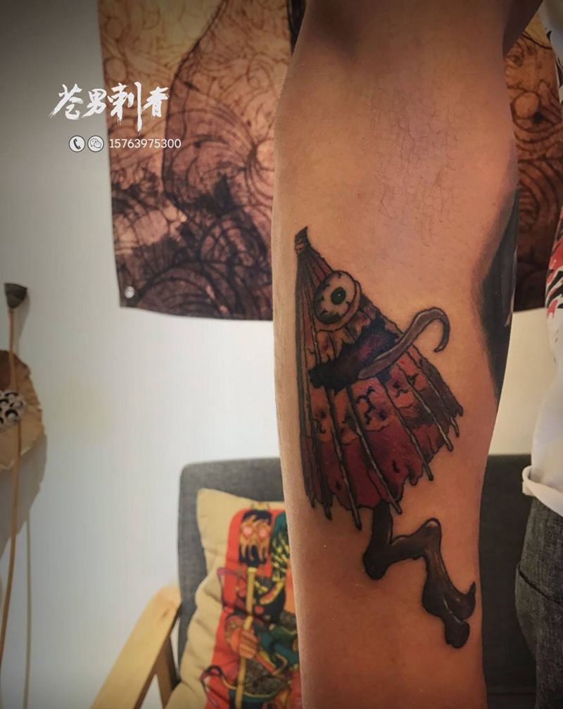 伞怪纹身图片_成品纹身图案