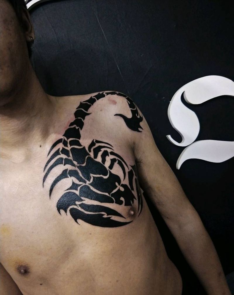 蝎子纹身图片_图腾纹身图案