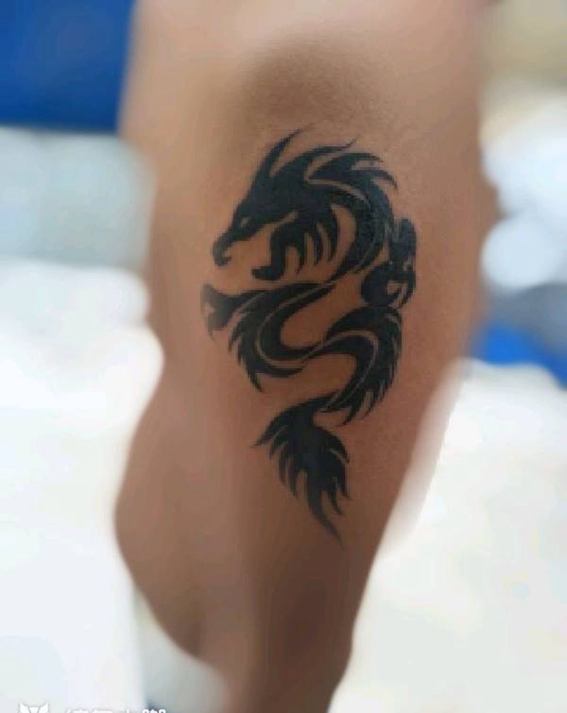 图腾龙纹身图片