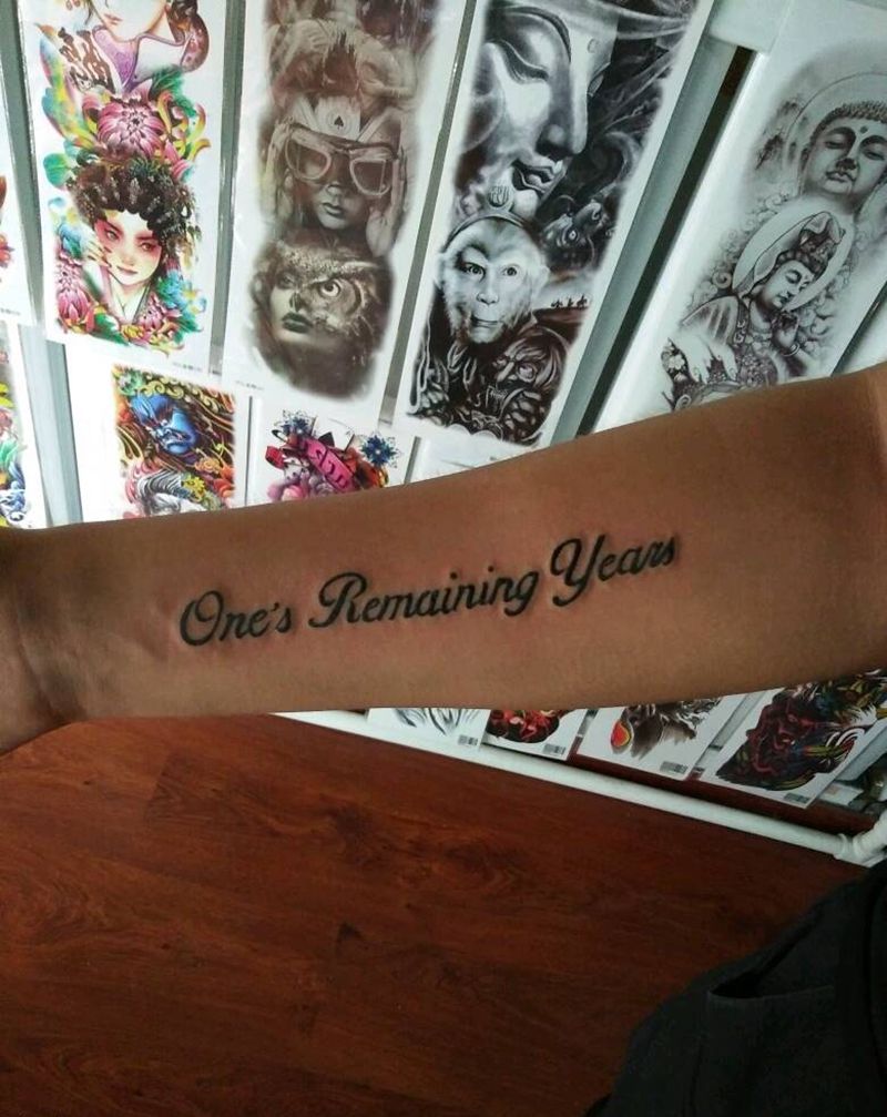 小臂英文纹身图片