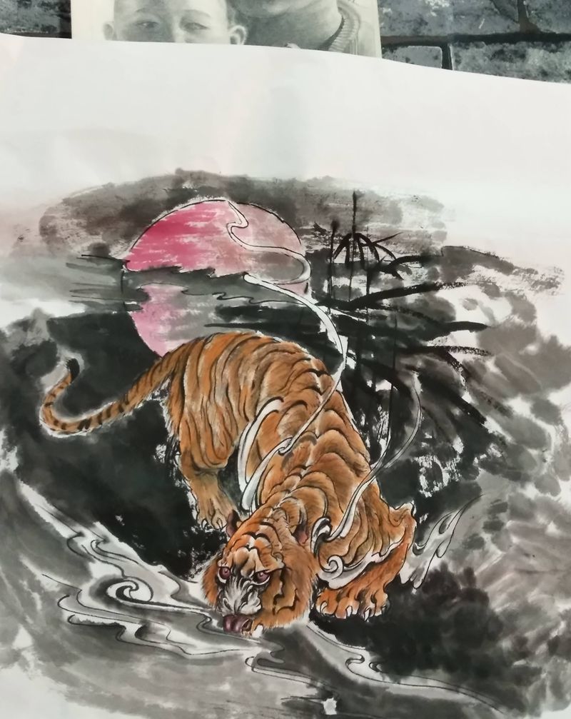 学习水墨画第三节课纹身图片_手稿纹身图案