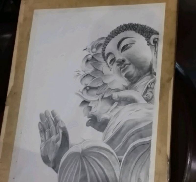 手稿佛纹身图片_新传统纹身图案