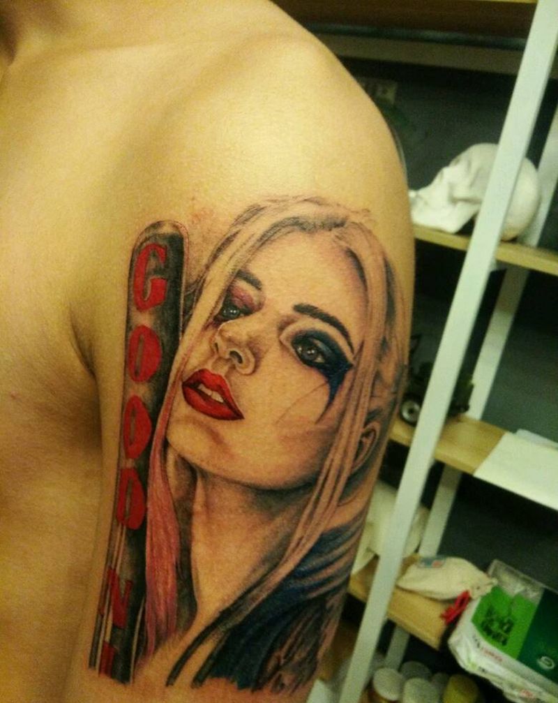 小丑女纹身图片
