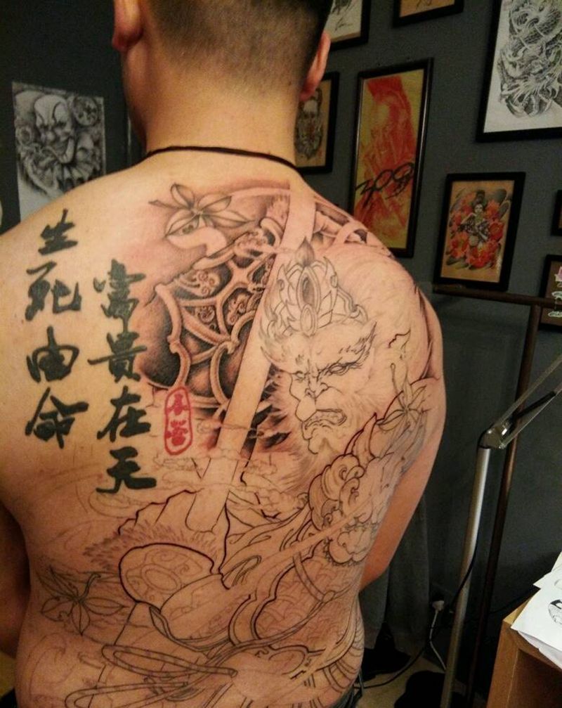 未完成纹身图片